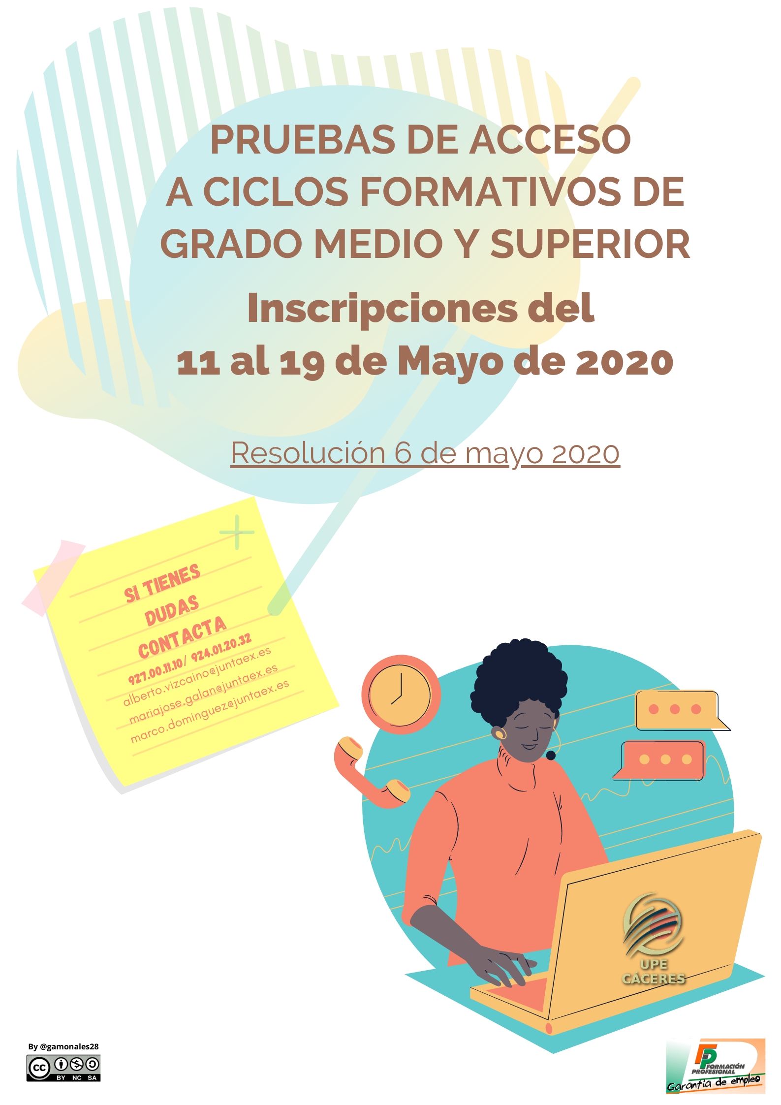 Pruebas de acceso ciclos formativos 2020